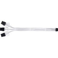 Кабель-удлинитель питания видеокарты QUBE PCIe 5.0 GPU Cable 600W 12VHPWR to 3x8-pin White (QBW12+4PW)