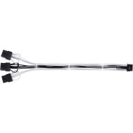 Кабель-удлинитель питания видеокарты QUBE PCIe 5.0 GPU Cable 600W 12VHPWR to 3x8-pin Black/White (QBW12+4PBW)