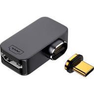 Адаптер POWERPLANT Magnetic USB Type-C (M) - HDMI (F) USB-C - HDMI Black (CA914302)