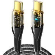 Кабель ESSAGER Interstellar Transparent Design Charging Cable Type-C to Type-C 100W 2м Black (EXCTT1-XJA01-P)