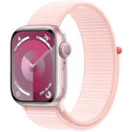 Смарт-часы APPLE Watch Series 9 GPS 41mm Pink Aluminum Case with Light Pink Sport Loop (MR953QP/A)