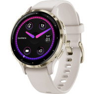 Смарт-часы GARMIN Venu 3S 41mm Soft Gold Stainless Steel Bezel with Ivory Case and Silicone Band (010-02785-04/54)