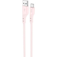Кабель HOCO X97 Crystal Color USB-A to Type-C 1м Light Pink