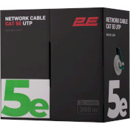 Кабель сетевой 2E UTP Cat.5e LSZH 4x2x0.51 CU Green 305м