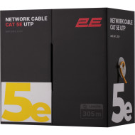 Кабель сетевой 2E UTP Cat.5e LSZH 4x2x0.51 CU Yellow 305м