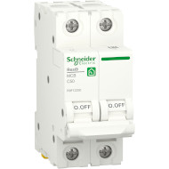 Выключатель автоматический SCHNEIDER ELECTRIC RESI9 2p, 50А, C, 6кА (R9F12250)