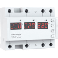 Реле напряжения трёхфазное ZUBR D6-40 Red