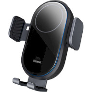 Автодержатель с беспроводной зарядкой BASEUS LightChaser Wireless Charging Electric Car Mount Black (C40355900121-00)