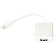 Адаптер POWERPLANT USB-C - HDMI 0.15м White (KD00AS1272)