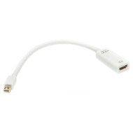 Адаптер POWERPLANT Mini DisplayPort - HDMI v1.4 0.15м White (KD00AS1279)