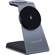 Беспроводное зарядное устройство CHAROME H14 3-in-1 Wireless Charging Stand Silver