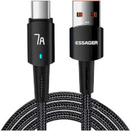 Кабель ESSAGER Sunset Fast Charging Data Cable 7A USB-A to Type-C 0.5м Black (EXC7A-CGB01-P)