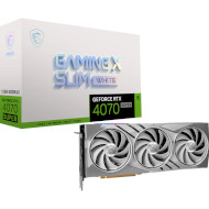 Видеокарта MSI GeForce RTX 4070 Super 12G Gaming X Slim White