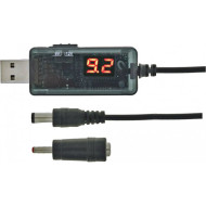 Кабель питания USB to DC MAXXTER 5.5/3.5mm 9/12V 0.8м Black (UB-DC9/12-0.8M)