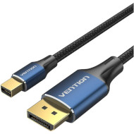 Кабель VENTION 8K Mini DisplayPort Male to DisplayPort Male HD Cable Mini DisplayPort - DisplayPort 1.5м Black (HCFLG)