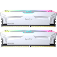 Модуль памяти LEXAR Ares RGB White DDR5 6400MHz 32GB Kit 2x16GB (LD5EU016G-R6400GDWA)