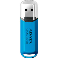 Флэшка ADATA C906 USB2.0 32GB Blue (AC906-32G-RWB)