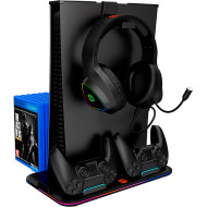 Зарядная станция CANYON CS-5 RGB PS5 Slim Charge Black для PS5 (CND-CSPS5B)