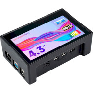 Корпус c дисплеем WAVESHARE 4.3" 800x480 LCD IPS Capacitive TS MIPI DSI for Pi 4B (RJ050)