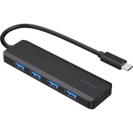 USB-хаб GEMBIRD USB-C to 4xUSB3.1, USB-C PD (UHB-CM-U3P4P-01)