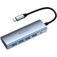 USB-хаб JELLICO HU-51 USB-C to 4xUSB3.0, Micro-USB
