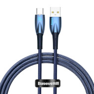 Кабель BASEUS Glimmer Series Fast Charging Data Cable USB to Type-C 100W 1м Blue (CADH000403)