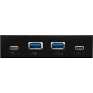 USB хаб в панель 3.5" FRIME USB 3.1 2 x Type-A & 2 x Type-C VL820 Black (ECF-FP2XTA&2XTC.32)