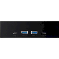 USB хаб в панель 5.25" FRIME USB 3.1 2 x Type-A & 2 x Type-C VL820 Black (ECF-FP2XTA&2XTC.54)