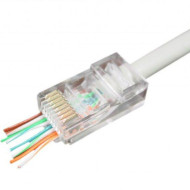 Коннектор сквозной CABLEXPERT RJ-45 UTP Cat.5e 10шт/уп (LC-PTU-01/10)