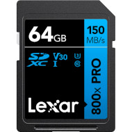 Карта памяти LEXAR SDXC High Performance 800x Pro 64GB UHS-I U3 V30 Class 10 (LSD0800P064G-BNNNG)