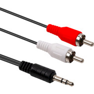 Кабель CABLETIME mini-jack 3.5 мм - 2RCA 2.5м Black (CA914326)