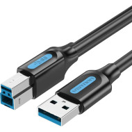 Кабель VENTION USB 3.0 AM/BM 2м Black (COOBH)