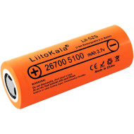 Аккумулятор LIITOKALA Li-Ion 26700 5100mAh 3.7V FlatTop (LII-52S)