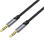 Кабель VENTION AUX Male to Male Cable mini-jack 3.5mm 2м Gray (BAQHH)