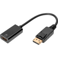Адаптер DIGITUS Active Male to Female Converter DisplayPort - HDMI v2.0 Black (AK-340415-002-S)