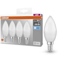 Лампочка LED OSRAM LED Base B40 E14 4.9W 4000K 220V (4 шт. в комплекте) (4058075819610)