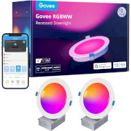 Точечный светильник GOVEE H601B Smart LED RGBWW Recessed Lights 2-pack (B601B3C1)