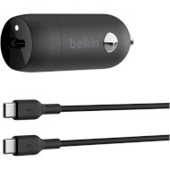 Автомобильное зарядное устройство BELKIN Boost Up Car Charger 30W Black w/Type-C to Type-C cable (CCA004BT1MBK-B6)