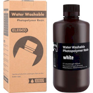 Фотополимерная резина для 3D принтера ELEGOO Water Washable Resin, 1кг, White (50.103.0008)