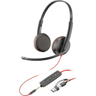 Гарнитура POLY Blackwire 3225 Stereo 3.5mm/USB-C/A (8X229AA)