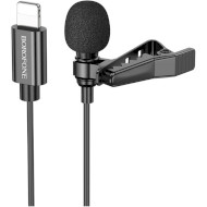 Микрофон-петличка BOROFONE BFK11 Elegant Lavalier Microphone for Lightning Black