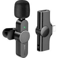 Микрофон-петличка беспроводной BOROFONE BFK12 Trophy Lavalier Wireless Digital Microphone for Lightning Black