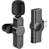 Беспроводной петличный микрофон BOROFONE BFK12 Trophy Lavalier Wireless Digital Microphone for Type-C Black