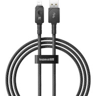 Кабель BASEUS Unbreakable Series Fast Charging Data Cable USB to Lightning 2.4A 1м Cluster Black (P10355802111-00)