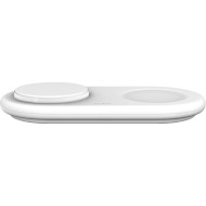 Беспроводное зарядное устройство BELKIN Boost Charge Pro 2-in-1 Magnetic Wireless Charging Pad with Qi2 15W White (WIZ021VFWH)