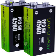 Аккумулятор VERICO «Крона» 500mAh TipTop, USB-C зарядка 2шт/уп