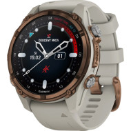 Смарт-часы для дайверов GARMIN Descent Mk3i 43mm Bronze PVD Titanium with French Gray Silicone Band (010-02753-14)