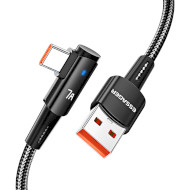 Кабель ESSAGER Sunset Bend 7A Fast Charging Cable USB-A to Type-C 100W 1м Black (EXCWT7A-CG01-P)