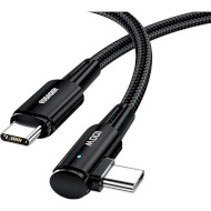 Кабель ESSAGER Sunset Bend 100W Fast Charging Cable Type-C to Type-C 1м Black (EXCTT1-CGWT01)