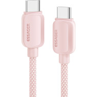 Кабель ESSAGER Breeze 100W Fast Charging Cable Type-C to Type-C 1м Pink (EXCTT1-WL04-P)